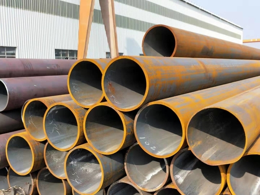 SS400 جوش لوله فولادی کربن گرد Q345 Q235 2-55 میلی متر