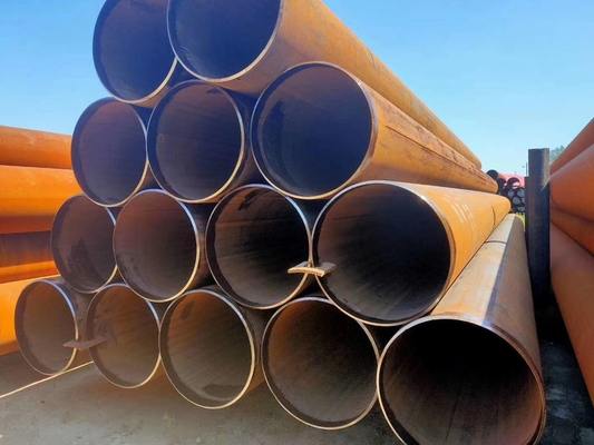 SS400 جوش لوله فولادی کربن گرد Q345 Q235 2-55 میلی متر