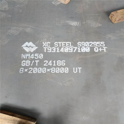 ورق کربن فولادی مقاوم در برابر سایش NM400 NM500 برای ماشین آلات معدن 150 میلی متر